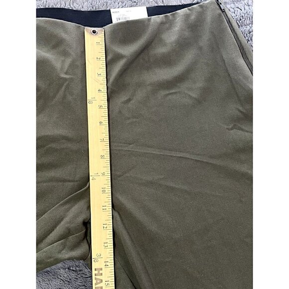 Women's Nine West Side-Zip Skinny High Rise Trouser Olive Green 18 - Picture 8 of 9